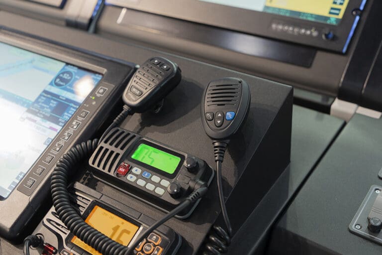 Vessel Nautical Navigational control panel and vhf radio